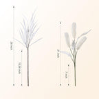 7 PCS Artificial Stems Fake Plants for Spring Summer Decor, 26 in Fake Leaves Greenery Branches White Silk Flowers Faux Foliage DIY Stems for Vase Home Kitchen Farmhouse Indoor Table Centerpiece