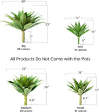 Velener Artificial Plant Outdoor Agave - Large Size UV Resistant Fake Agave Plants for Indoor and Outdoor Succulents Decor(28 Inch)