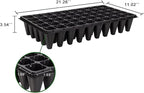 RooTrimmer 10 Pack 1020 Trays and 10 Pack 3.5" Deep 50 Cell Seed Starter Trays, 20" x 10" - Durable Plastic Nursery Flats for Microgreens, Seedling,Seed Germination & Plant Propagation (10 Set)