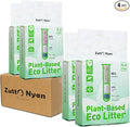 Zutto Nyan 4 in 1 Cassava Cat Litter - Advanced Fast Clumping, Flushable, Low Tracking, 99% Dust Free. Natural Plant Based,Pet Friendly, Great for All Cats, Sensitive Paws, Kittens(5.3 lbs x4 Bag)