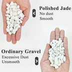 YISZM 5LB Succulent and Cactus Gravel Pebbles, 3/8 Inch Natural Decorative Polished Stones, River Rocks for Plants, Vases, Aquariums, Terrarium and Outdoor Gardening, White