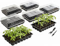Mr. Pen- Seed Starter Tray Kit, 5 Pack, Total 350 Cells, Durable Plant Germination Trays with Humidity Vented Domes and Bases, Ideal for Seed Starting, Indoor Gardening and Greenhouse