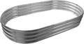 YSEJOMP 6X3X1 FT Oval Galvanized Metal Garden Raised Bed/Plant Box for Planting,36 Inches Diameter Iron Fire Pit Ring,Small Animal Fence-3 in 1 Modular Design in Black (Silver, 72X36X11.5 Inches)