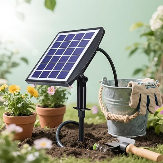 Solar Automatic Drip Irrigation Kit System, 2025 Upgrade Auto Watering System Devices for Garden with Timer, Plant Waterer Outdoor for Raised Bed Potted Plants Greenhouse (32FT-10 Pots)