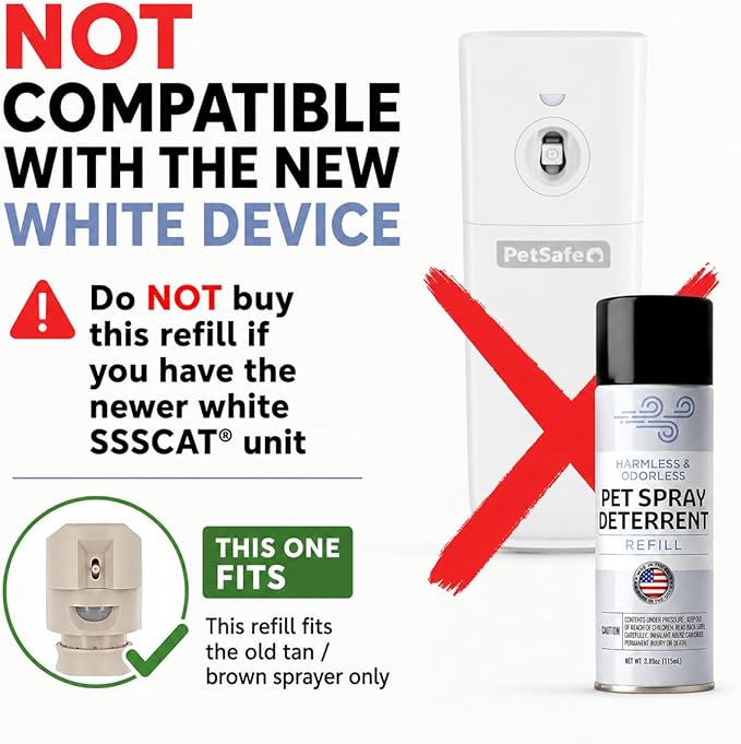 Berkland Cat Deterrent Spray Refill 2-Pack, Compatible with PetSafe SSSCAT Dispenser — Non-VOC Family-Safe, ~75-100 Sprays Per Can, Aftermarket Replacement for Counters & Furniture, Made in USA