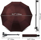 Patio Umbrellas UPF 50+ 360 ° Adjustable Shade Umbrella,Beach Umbrella with Universal Clamp,Beach Clamp on Umbrella,suitable for Patio,beach chairs,golf carts, wheelchairs,carts,bleachers,camping and fishing