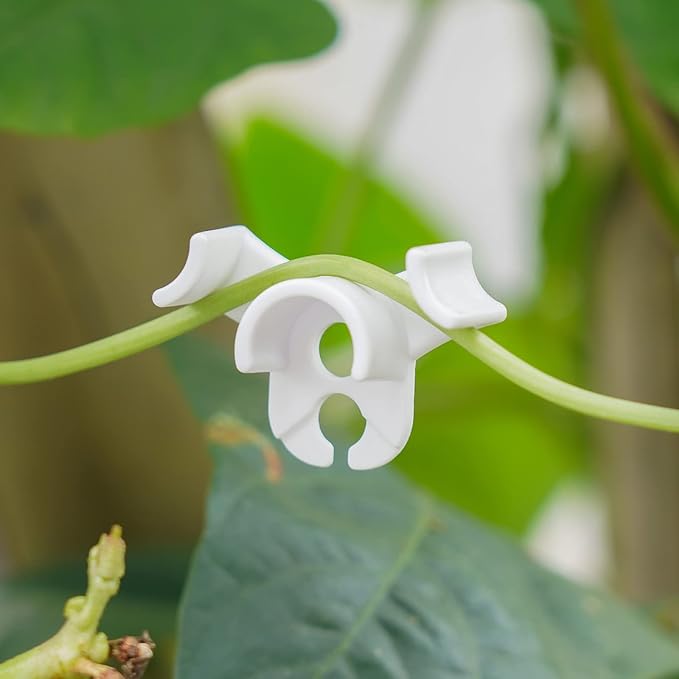 XINHUIDALSQ 60 PCS Low-Pressure Plant Training Clip, 90 Degrees Plant Stem Trainer, Plant Training Clips Plant Bud Bender, Gentle Plant Clips(White)