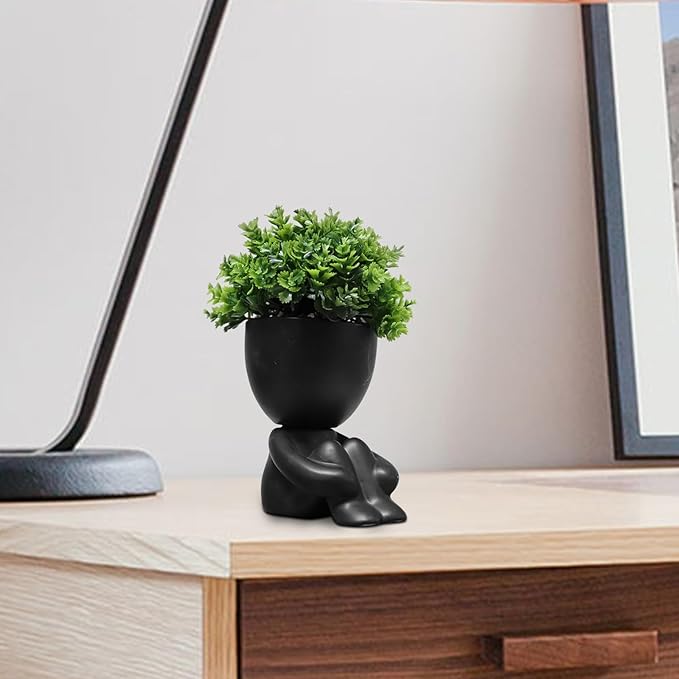 Zerzsy Fake Plants Artificial Succulents Plants for Room Bathroom Home Office Desk Cute Fake Plant Decoration - Set of 1