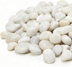 Mr. Fireglass 5lb White River Rocks, 3/8 inch Natural Decorative Polished Pebbles Aquarium Gravel Stones for Landscaping, Indoor Plants, Vase, Succulent, Fish Tank