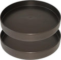 Plant Saucer 6 inch Drip Tray for Ceramic Plastic Pots, 2 Pack Plant Saucers for Indoors, Plastic Planter Flower Pot Saucers for Potted Plants, Planter Water Trays for pots Base (6", Chocolate)