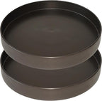 Plant Saucer 6 inch Drip Tray for Ceramic Plastic Pots, 2 Pack Plant Saucers for Indoors, Plastic Planter Flower Pot Saucers for Potted Plants, Planter Water Trays for pots Base (6", Chocolate)