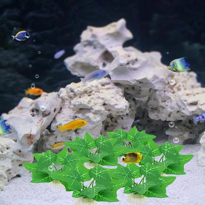 6PCS Aquarium Plants Fish Tank Decorations Small Betta Silk Plastic Plants for Aquarium Decor