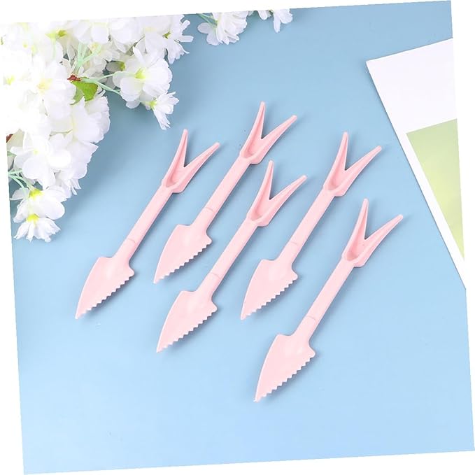 GLEAVI Succulent Plant Transplanting Tool Set 20pcs Plastic Gardening Accessories 16cm Pink Hand Tools for Pot Plants and Flower Maintenance in Garden and Lawn Care