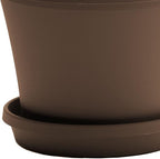 Bloem Terra Pot Round Planter: 16", Chocolate, (No Saucer Included) Matte Finish, Durable Resin, Traditional Style Pot, For Indoor and Outdoor Use, Gardening, 8 Gallon Capacity, Saucer Sold Separately