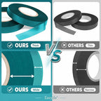 Easytle 2 Pack x 150 ft Stretch Tie Tape Roll, 1/2" Garden Tie Tape, Thick Sturdy Plant Ribbon Garden Green Vinyl Stake Gardening Tools for Indoor Outdoor Patio Plant Use