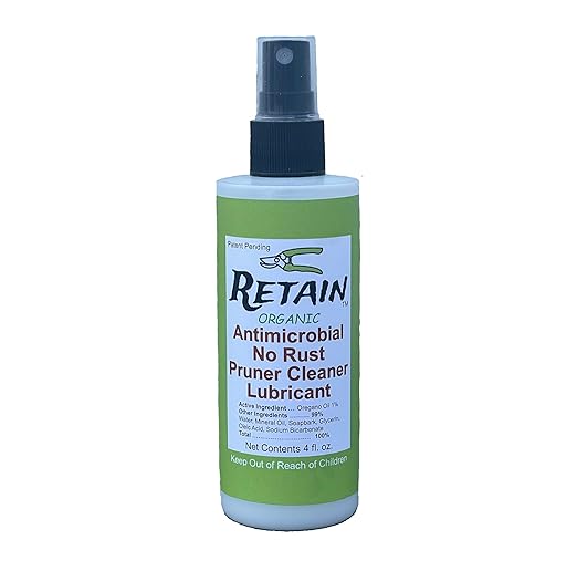 RETAIN Organic Pruning Tool Cleaner, Lube, No Rust 4 oz Spray