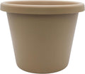 The HC Companies Classic Round Plastic Plant Pot w/Rolled Rim - Lightweight & UV Resistant Flower Pot for Herbs & More - Outdoor & Indoor Plant Pots w/Drainage (14 inch Sandstone, Pack of 1)