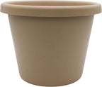 The HC Companies Classic Round Plastic Plant Pot w/Rolled Rim - Lightweight & UV Resistant Flower Pot for Herbs & More - Outdoor & Indoor Plant Pots w/Drainage (14 inch Sandstone, Pack of 1)