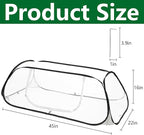 45" x 22" x 16" Pop Up Garden Rows Plants Cover, Raised Garden Beds Vegetable Rows Plant Protector, Insect Bird Barrier Plant Net Cage with Stakes for Protecting Seedlings Fruits Vegetable Row