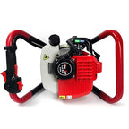 XtremepowerUS 2.3HP Post Hole Digger V-Type Gasoline 2-Stroke 55cc Auger Earth Fence Hole Digger Digging Drill for Fence, Farmland and Garden (Powerhead Only)