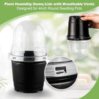 RooTrimmer Humidity Domes for 4 Inch Pots, 100 Pack Transparent Plant Dome Covers with Ventilation, Clear Nursery Pot Domes for Seed Starting, Seedling Germination, and Gardening