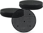 10 Pcs 4" Plant Pot Mesh Round Hole Cover, 100mm Black Plant Pot Drainage Mesh Discs Bottom Liners for Bonsai/Flower Pots, Soil Retention Grid Mats