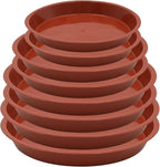4 Size Round Plant Saucer,8 Pack Pant Pot Trays, Plant Saucers for Indoors and Outdoors, Seed Starting Tray, Growing Trays,Terracotta（4",5",6",8"）