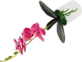 Realistic Artificial Potted Orchid Butterfly Plant Purple Faux Flower Simulation Tabletop Decor for Home Office Living Room
