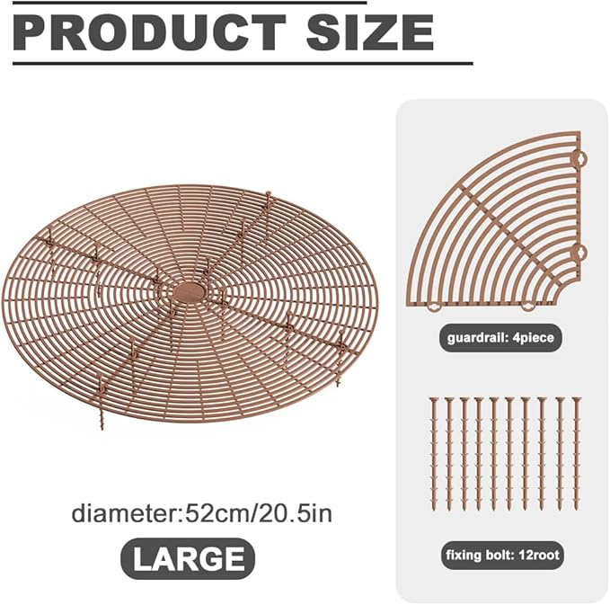 1Pack Large Plant Pot Grid, Cuttable Flower Pot Soil Cover Protectors with Deep Stakes, Dogs, Cats Digging Stopper, Plant Grid Pot Cover, 52cm/20.5in Diameter