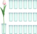 MECCANIXITY 110 Pcs Floral Water Tubes, 2 Inch Clear Flower Water Tubes Floral Vials with Plastic Caps for Fresh Flowers Arrangement Decor Milkweed Cutting Florist Supplies, Green