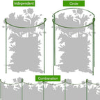 HiGift 10 Pack Peony Cages and Supports, 10" (W) x 16"(H) Plant Support, Heavy Duty Metal Plant Support Stake for Indoor Plants Half Round Garden Stakes Plant Support Ring for Hydrangea,Flower Outdoor