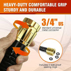 Garden Hose 50FT, Water Hose with Extra Large Solid Brass Fittings, Kink Free & Burst Resistant，Lightweight for Watering, Car Washing, Yard Cleaning