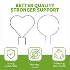 Trellis for Potted Plants, Small House Plant Support, Indoor Plant Trellis for Climbing Plants (Circle and Heart Shape)