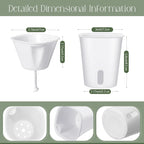 Ziliny 10 Pcs 3 Inch Self Watering Pots Self Watering Planters for Indoor Planters Plastic Garden Flower Pots with Level Indicator Vents for Herbs