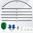 Garden Arch Trellis for Climbing Plants, Adjustable Tunnel Trellis 7.4FT Tall & 2.8 FT Depth, Metal Plant Support Garden Trellis Arch for Outdoor Climbing Vine,Vegetable, Fruit, Flower