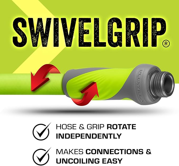 Flexzilla Garden Lead-in Hose with SwivelGrip, 5/8 in. x 5 ft., Lightweight All-Weather Water Hose, Durable and Flexible, Leak-Free Connections