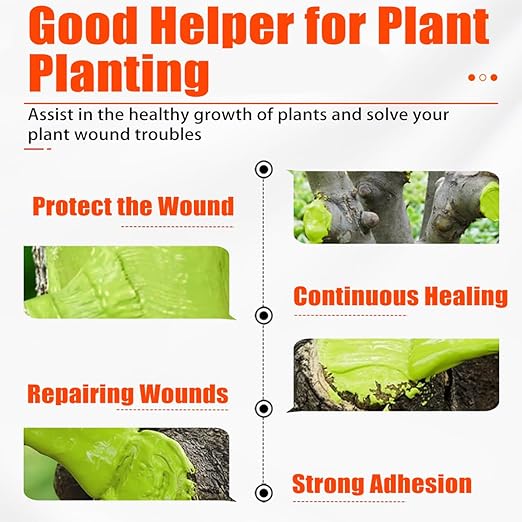 350g/800g Tree Wound Sealer & Pruning Sealer, Bonsai Cut Paste with Brush for Cut, Damaged Bark, Grafting, Ready to Use Seal for Shrub, Bonsai, Roses, Orchard, Horticulture Grade (800g/28fl.oz)