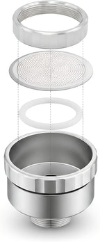 Dreyoo 1 Pack Water Nozzle with 3000 Tiny Holes, 3/4'' Aluminium Alloy Garden Hose Shower Head with PTFE Thread Seal Tape for Outdoor Watering Flowers, Plants, Greenhouse, Nurseryman (2.24'',Silver)