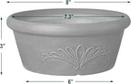 Arcadia Garden Products PSW TA20TP Plastic/Stone/Wood Composite Bulb Pan – No Drainage Hole (Drillable), 8"x3", Taupe