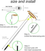 yadoker Plant Grow Light, LED Growing Light Full Spectrum for Indoor Plants, Paired with a Soil Tester,Height Adjustable, Automatic Timer, 5V Low Safe Voltage,Idea for Large Plant Light
