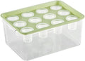 Aquaponics Growing System Hydroponic Planter Box, 12-Hole Transparent Aquaponics Growing System with Green Lid for Home, Balcony, or Desktop Decor