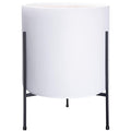 D'vine Dev Modern White Plants Pot Cylinder Planter with Heavy Duty Stand, XX-Large 16 Inch Pot, 22.8 Inch with Stand Height, 96-T-A-5