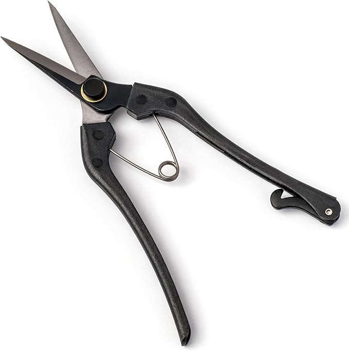 Wablade Japanese-Made Double-Edge Bonsai Pruning Shears, Precision Bud Scissors for Clean, Smooth Cuts on Soft Stems, Hand Pruner for Flowers & Plants, 5mm Capacity (Double-blade)