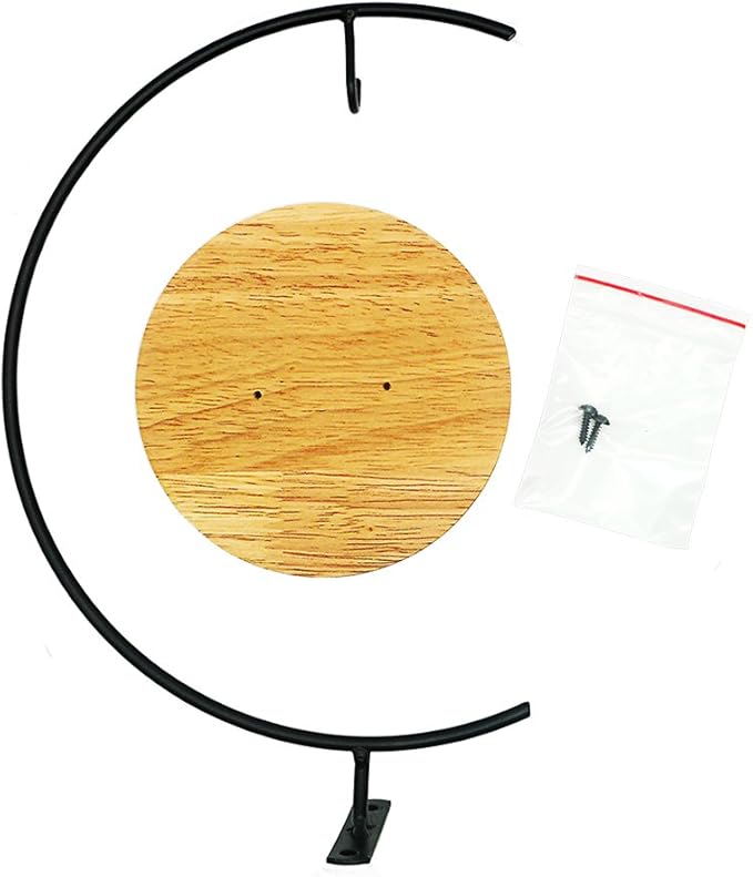 YY YEARCHY Awesomes Terrarium Ornament Display Stand Metal Stand Air Plant Stand Flower Pot Stand Holder Iron Pothook Stand for Hanging Glass Terrarium Globe Ball (5, Black)