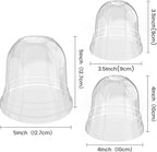 Bluepro 36 Packs 5/4/3.5 Inch Clear Plant Pot Humidity Domes, Transparent Seedling Domes Compatible with 5/4/3.5 Inch Reinforced Nursery Pots