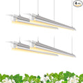 Barrina Full Spectrum LED Grow Light, 168W(4 x 42W), Grow Light Strips for Indoor Plant, 4FT Plant Grow Light, T8 Growing Lamp Fixture, Yellow, 4-Pack