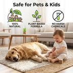 Nature's Dome Pest Killer Starter Kit, Makes 48 Oz (3 Concentrate Vials + 1 Reusable Sprayer) Plant-Based Ant, Roach, Spider & Fly Killer Spray | Indoor/Outdoor, Child & Pet Safe Essential Oil Formula