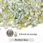 YISZM 2LB Succulent and Cactus Jade Pebbles, 3/8 Inch Natural Decorative Polished Stones, River Rocks for Indoor Plants, Vases, Planters and Outdoor Gardening