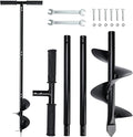 Heavy Duty Manual Garden Auger Drill 6" x 42" Post Hole Digger Hand Spiral Drill for Digging Planting Bulb Bedding