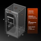 Spider Farmer 2x2 Grow Tent 2025 New, 24"x24"x48", with Hook for Controller, View Window, Side Buckle for Door, 1680D Thicken Mylar Canvas for Indoor Hydroponic Growing for SF1000, SE1500, G1500